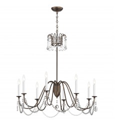  Plumette 8-Light Chandelier w Crystal-(12168CHB/CRY)-Maxim