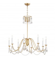  Plumette 8-Light Chandelier w Crystal-(12168GL/CRY)-Maxim
