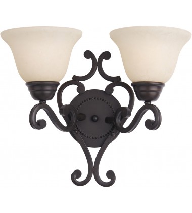  Manor 2-Light Wall Sconce-(12212FIOI)-Maxim