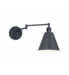  Library 1-Light Wall Sconce Horizontal Swing Arm-(12220BK)-Maxim