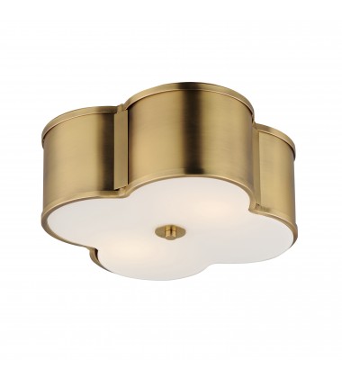  Clover 2-Light Flush Mount-(12247WTNAB)-Maxim
