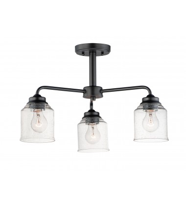  Acadia 3-Light Semi-Flush Mount/Chandelier-(12260CDBK)-Maxim