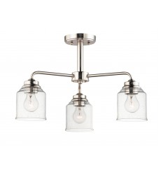 Acadia 3-Light Semi-Flush Mount/Chandelier-(12260CDSN)-Maxim  Acadia 3-Light Semi-Flush Mount/Chandelier-(12260CDSN)-Maxim