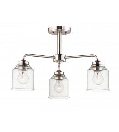  Acadia 3-Light Semi-Flush Mount/Chandelier-(12260CDSN)-Maxim