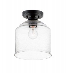  Acadia 1-Light Semi-Flush Mount-(12270CDBK)-Maxim