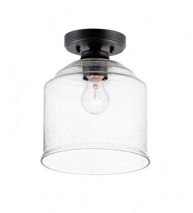  Acadia 1-Light Semi-Flush Mount-(12270CDBK)-Maxim