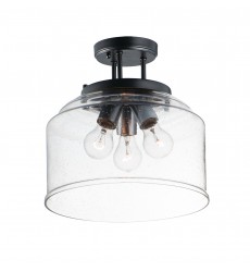  Acadia 3-Light Semi-Flush Mount-(12271CDBK)-Maxim