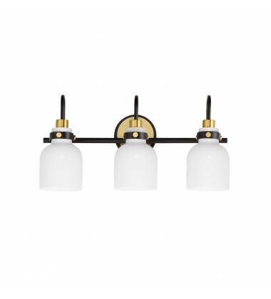 Milk 3-Light Bath Vanity-(12333WTBKSBR)-Maxim  Milk 3-Light Bath Vanity-(12333WTBKSBR)-Maxim