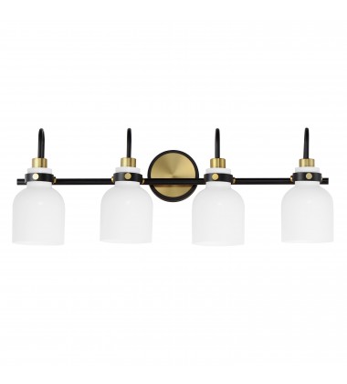 Milk 4-Light Bath Vanity-(12334WTBKSBR)-Maxim  Milk 4-Light Bath Vanity-(12334WTBKSBR)-Maxim