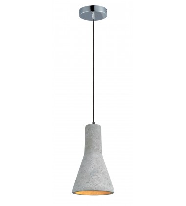  Crete 1-Light LED Pendant-(12394GYPC)-Maxim