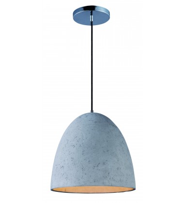  Crete 1-Light LED Pendant-(12396GYPC)-Maxim