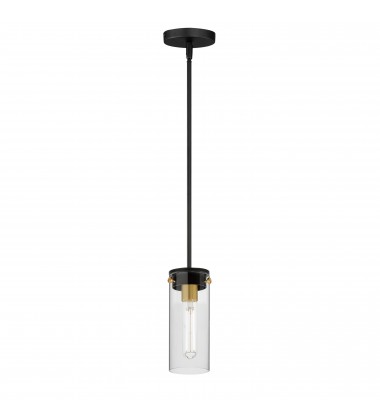  Pinn 1-Light Mini Pendant-(12406CLBKSBR)-Maxim