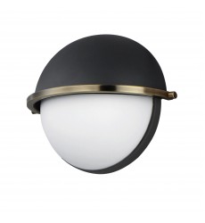  Duke Half Sconce-(12418SWBKWBR)-Maxim