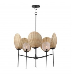 Maldives 5-Light Chandelier-(12605NABK)-Maxim  Maldives 5-Light Chandelier-(12605NABK)-Maxim