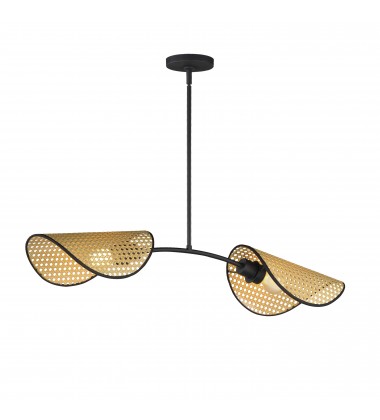 Bonnet 2-Light Chandelier-(12632NABK)-Maxim Bonnet 2-Light Chandelier-(12632NABK)-Maxim