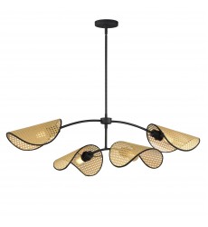  Bonnet 4-Light Chandelier-(12634NABK)-Maxim