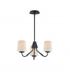  Durham 3-Light Chandelier-(12695WTBK)-Maxim