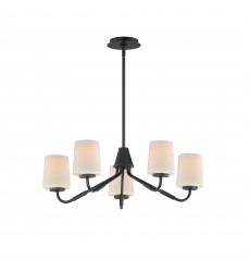 Durham 5-Light Chandelier-(12696WTBK)-Maxim