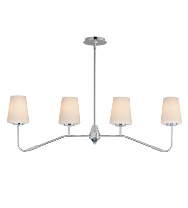  Durham 4-Light Linear Chandelier-(12697WTPC)-Maxim