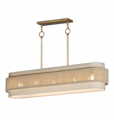 Seacliff 5-Light Linear Chandelier-(12815OFNAB)-Maxim Seacliff 5-Light Linear Chandelier-(12815OFNAB)-Maxim