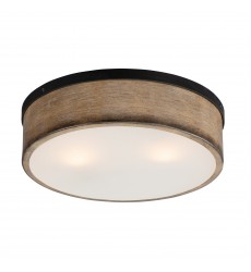  Franklin 2-Light Flush Mount-(14440DWBK)-Maxim