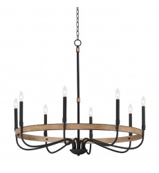  Franklin 8-Light Chandelier-(14448DWBK)-Maxim