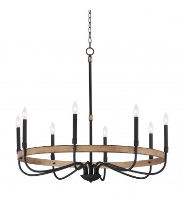 Franklin 8-Light Chandelier-(14448DWBK)-Maxim