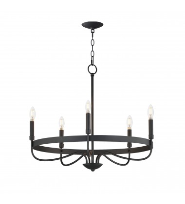 Frankie 5-Light Chandelier-(14495BK)-Maxim Frankie 5-Light Chandelier-(14495BK)-Maxim