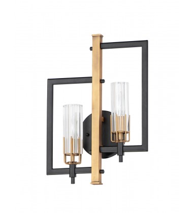 Flambeau 2-Light Wall Sconce-(16112CLBKAB)-Maxim Flambeau 2-Light Wall Sconce-(16112CLBKAB)-Maxim