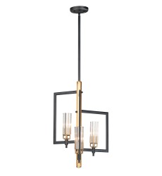  Flambeau 3-Light Chandelier-(16113CLBKAB)-Maxim