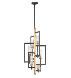  Flambeau 6-Light Chandelier-(16116CLBKAB)-Maxim