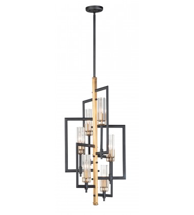  Flambeau 6-Light Chandelier-(16116CLBKAB)-Maxim