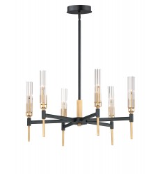  Flambeau 6-Light LED Chandelier-(16125CLBKAB)-Maxim