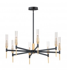  Flambeau 8-Light LED Chandelier-(16128CLBKAB)-Maxim