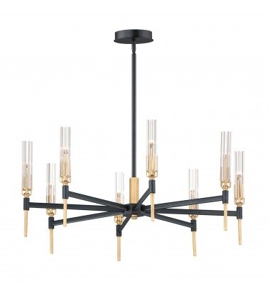  Flambeau 8-Light LED Chandelier-(16128CLBKAB)-Maxim