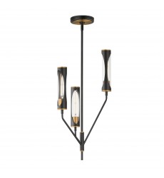 Regent 3-Light Pendant-(16173CLBKAB)-Maxim
