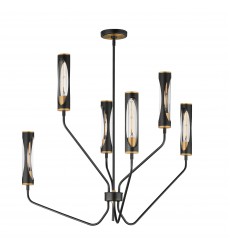  Regent 6-Light Pendant-(16176CLBKAB)-Maxim