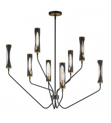  Regent 8-Light Chandelier-(16178CLBKAB)-Maxim