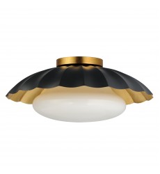  Primrose 1-Light Flush Mount-(18059BKGL)-Maxim