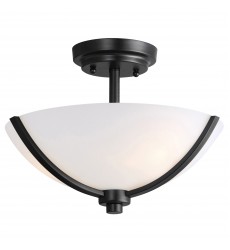  Deven 3-Light Semi-Flush Mount-(20031SWBK)-Maxim