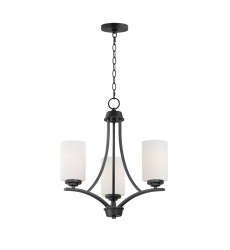  Deven 3-Light Chandelier-(20033SWBK)-Maxim