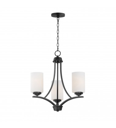  Deven 3-Light Chandelier-(20033SWBK)-Maxim