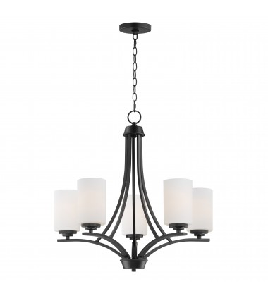 Deven 5-Light Chandelier-(20035SWBK)-Maxim Deven 5-Light Chandelier-(20035SWBK)-Maxim