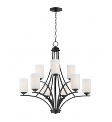 Deven 9-Light Chandelier-(20036SWBK)-Maxim Deven 9-Light Chandelier-(20036SWBK)-Maxim