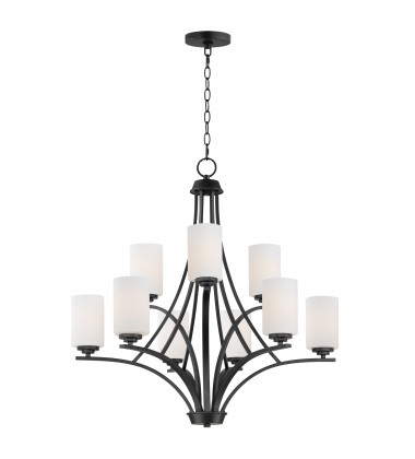 Deven 9-Light Chandelier-(20036SWBK)-Maxim Deven 9-Light Chandelier-(20036SWBK)-Maxim