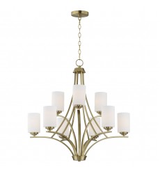 Deven 9-Light Chandelier-(20036SWSBR)-Maxim Deven 9-Light Chandelier-(20036SWSBR)-Maxim