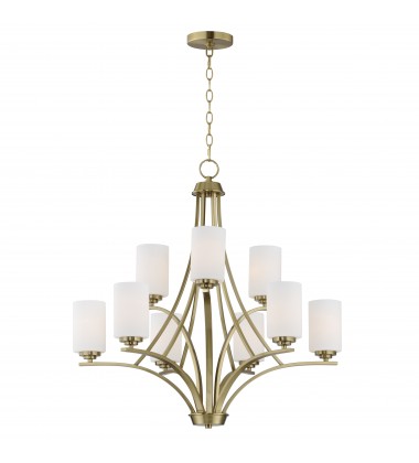 Deven 9-Light Chandelier-(20036SWSBR)-Maxim Deven 9-Light Chandelier-(20036SWSBR)-Maxim