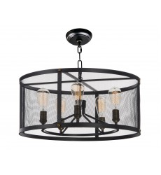  Palladium 5-Light Chandelier-(20115BKNAB)-Maxim