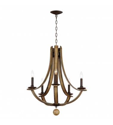  Basque 5-Light Chandelier-(20345DWAR)-Maxim