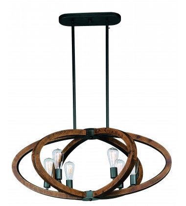  Bodega Bay 6-Light Pendant w/Bulb-(20915APAR/BUL)-Maxim